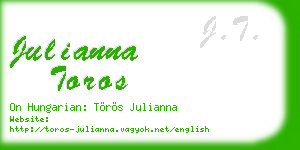 julianna toros business card