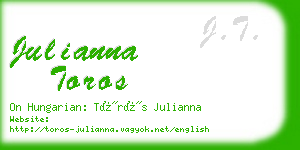 julianna toros business card